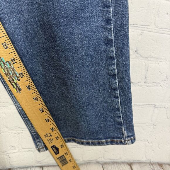 Levis 505 Jeans Men Size 40X32 Denim Medium Washed Blue Straight Leg Western - Picture 12 of 15